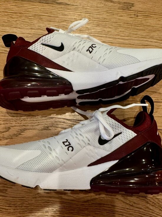 NWOB Nike Air Max Men\'s 270 White Night Maroon size 7.5
